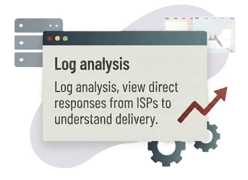 Forensic Log Analysis Dashboard showing delivery success